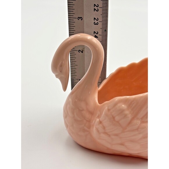 2 Lenox Pink Porcelain Swan Trinket Ring Dish 4.5" x 3" Vintage 1970's Set MCM - Picture 3 of 11